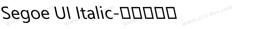 Segoe UI Italic字体转换